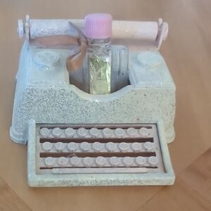 Vintage Miniature Typewriter Trinket in Pale Pink